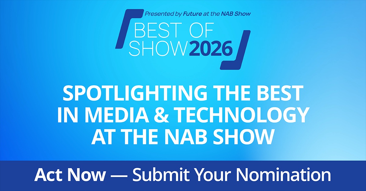 Graphic for the Best of Show Awards at the NAB Show