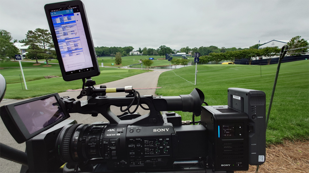 The Sony PDT-FP1 portable data transmitter was used in CBS Sports&rsquo; coverage of the PGA Championship, May 15-18, 2025  at Quail Hollow Club in Charlotte, N.C.